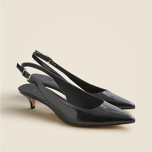 J. Crew Black Slingback Heels